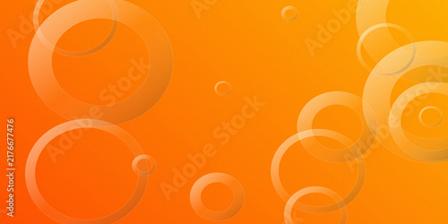 Bright orange background with transparent circles pattern for modern design.