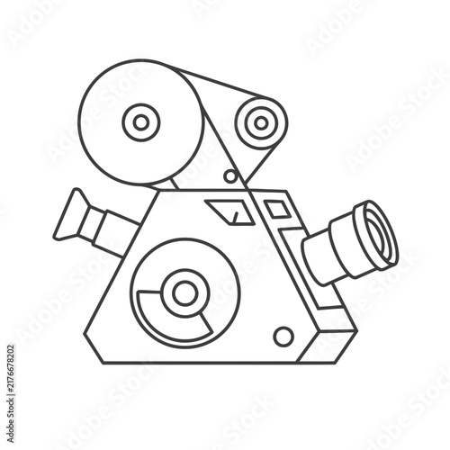 Vintage film camera outline