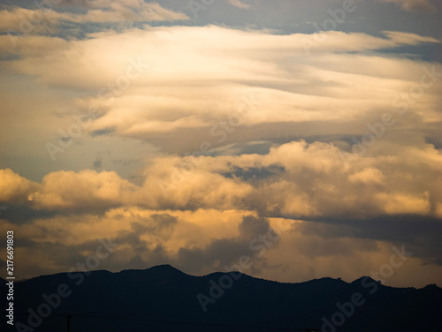 Canvastavla paisaje, landscape, nubes, clima