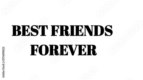 Best Friends Forever text graphic on white background for social media and greeting cards.