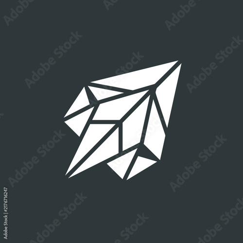 Modern Geometric Paper Airplane Icon Concept Representing Innovation And Travel