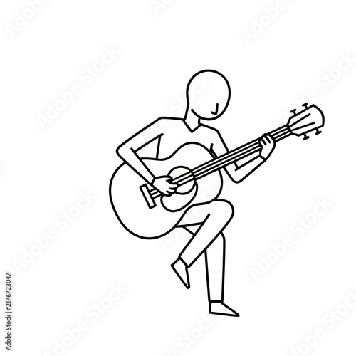 Person playing acoustic guitar