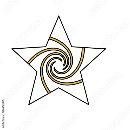 Star with Swirl Pattern