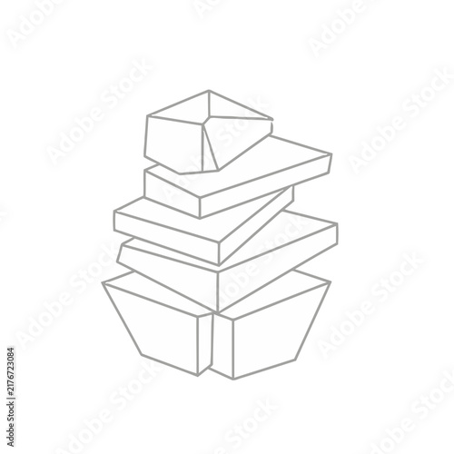 Stack of geometric shapes