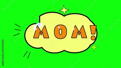 Animated Comic Style Speech Bubble Graphic with Wow Typography for Motion Design Projects