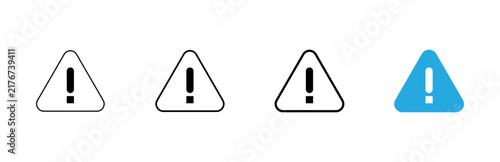 Fotografie Exclamation danger icon vector