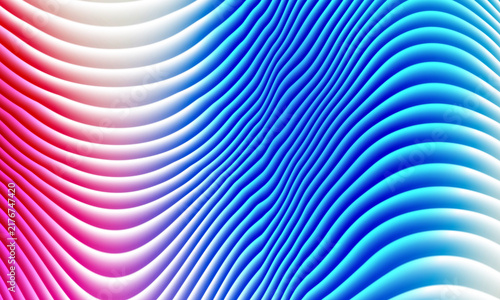 Abstract wavy lines pattern with blue pink and white gradient colors