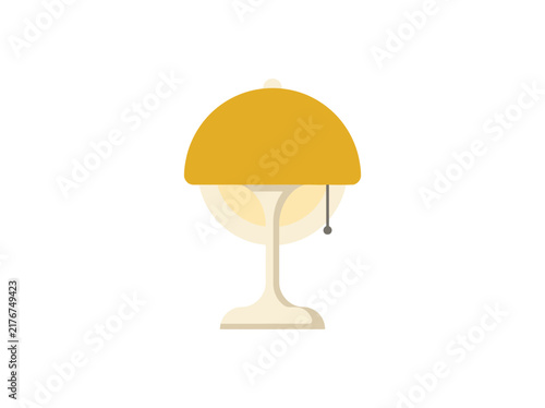 Minimalist Table Lamp with Yellow Shade.