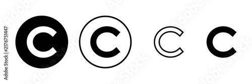 Foto Copyright icon vector illustration. copyright sign and symbol