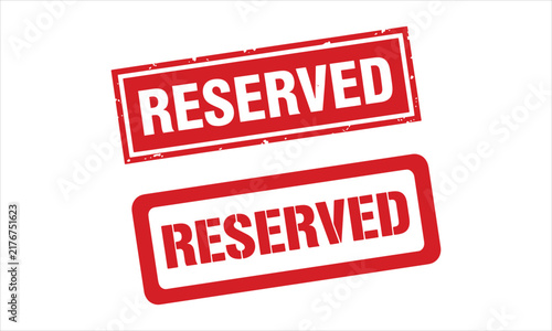 Reserved Red Grunge Rubber Stamp Seal Vector Design Isolated On White Background