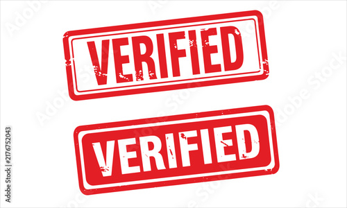 Verified Red Grunge Rubber Stamp Quality Seal Vector Isolated On White Background