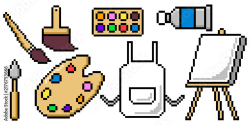 Creativity pixel painting tools for art education, studios and workshop craft 