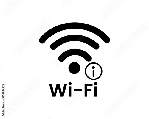 Cuadro en lienzo Wi-Fi Signal Icon, Wireless Internet Connection Symbol on Transparent Background