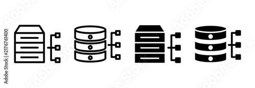 Database icon set vector. database sign and symbol