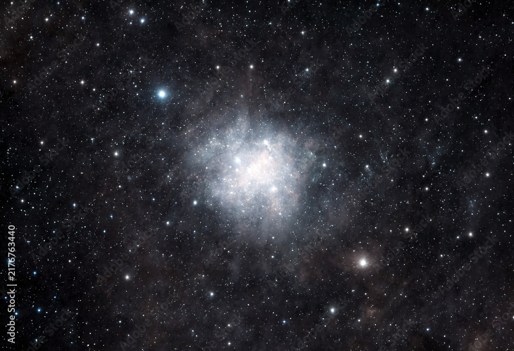 Fototapeta premium Stunning deep space galaxy with bright stars and cosmic dust in the universe
