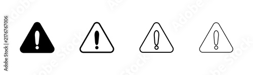 Quadro su tela Exclamation danger icon logo design