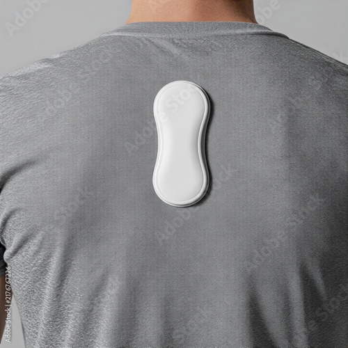 Obraz na płótnie Posture sensor device on a grey shirt