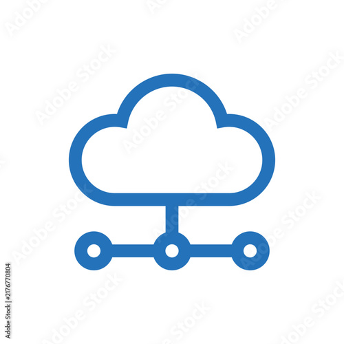 cloud computing icon on white background