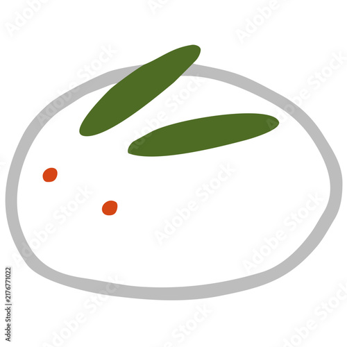 シンプルな雪うさぎのイラスト
