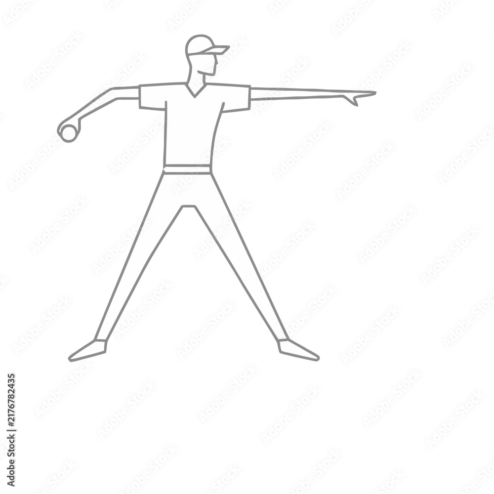 Fototapeta premium Baseball pitcher throwing a ball