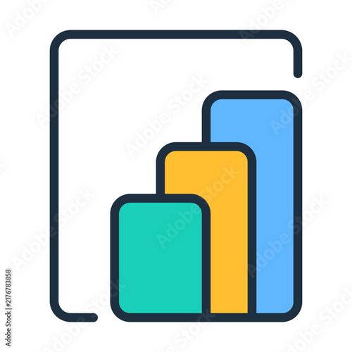 Power Bi Icon - Lineal Color