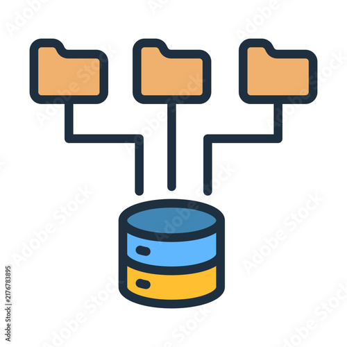 фотографія Data Integration Icon - Lineal Color