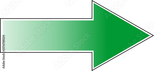 Fotografía A green arrow pointing to the right, symbolizing direction, progress, and forwar