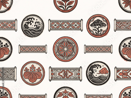 vector set of vintage labels