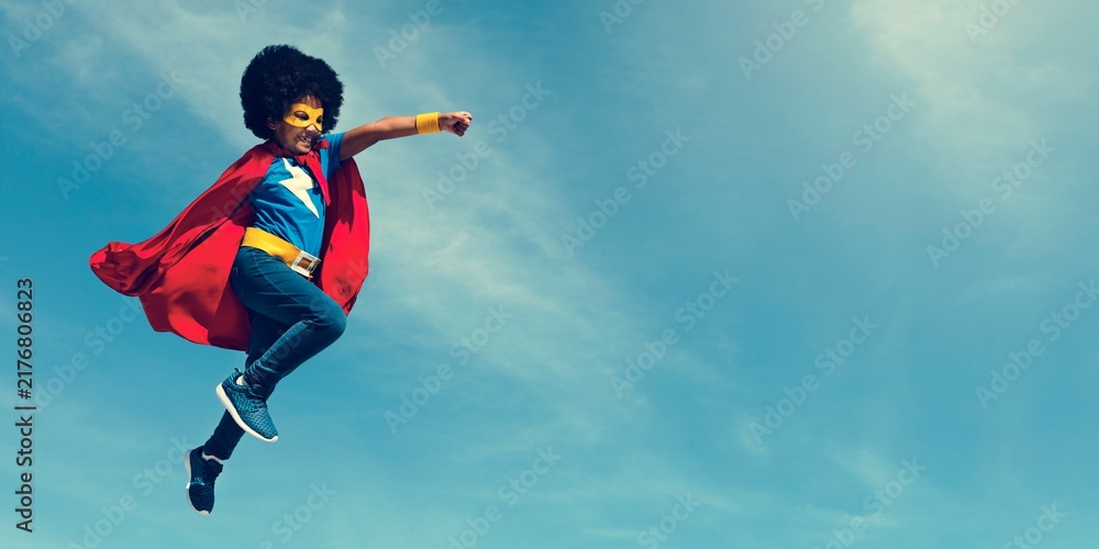 Obraz premium Little Boy Super Hero Concept