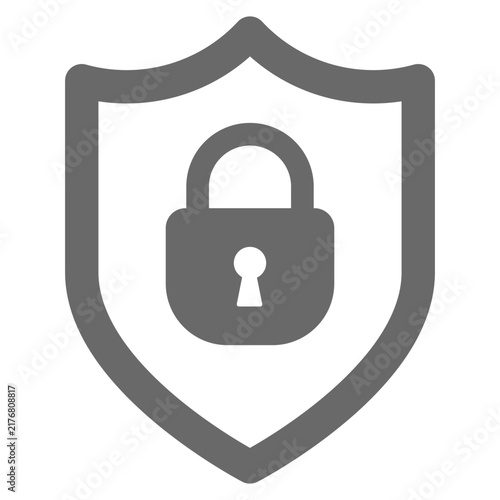 vector security icon with shield