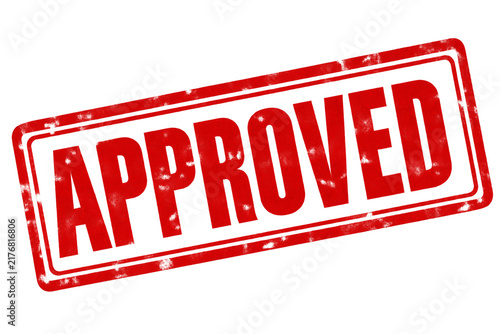 Red Approved Rubber Stamp Grunge Mark for Document Certification