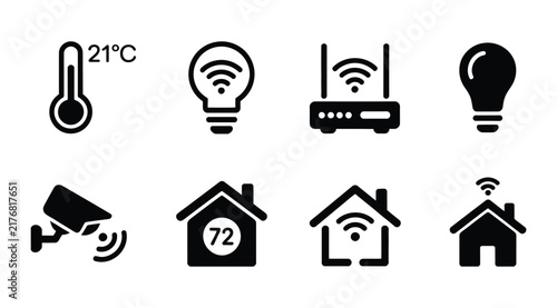 Internet of Things and Smart Home Technology Icons