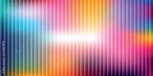 Dynamic abstract background, with vertical stripes, and a vivid, multi-colored gradient blending, teal, pink, orange, and purple with, a central light