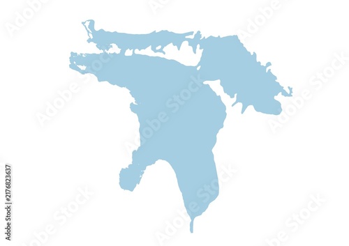 Map of Lake Huron, USA
