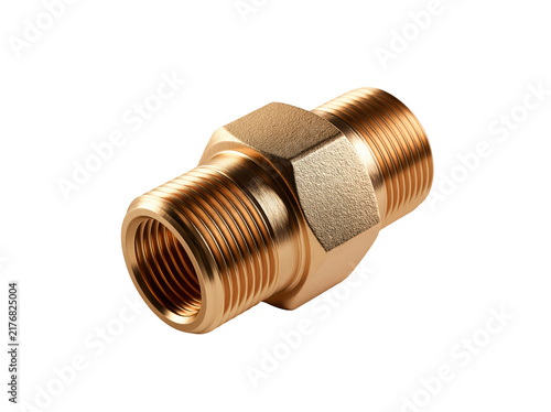 Brass pipe fitting connector for plumbing and industrial hydraulic systems