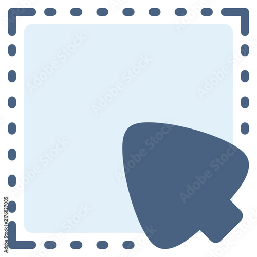Selected icon for highlighted or active item indicator. Checkmark on square symbol for file manager or list. Icon design flat style