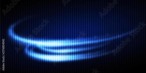 Foto Blue Crescent Arc with Soft Luminescent Edge