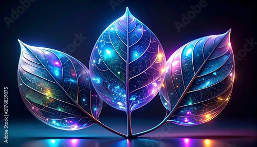 Abstract digital art of glowing geometric crystal structure.