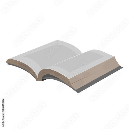Open Book Flat Vector Clipart for Education and Reading