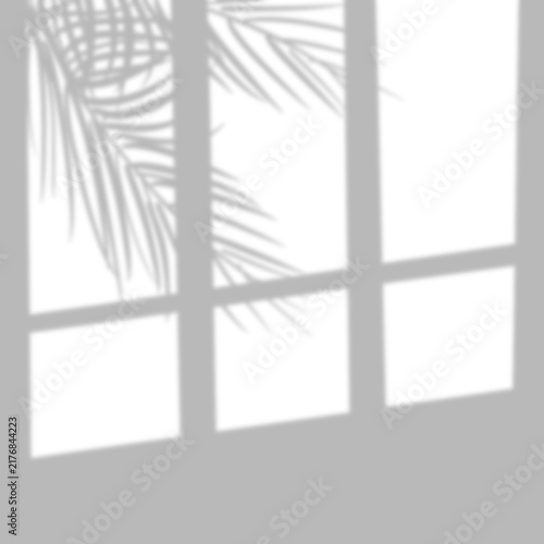 Plakat w ramie Window shadow illustration. Shadow overlay effect 