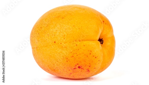Fresh ripe orange fruit on white background.