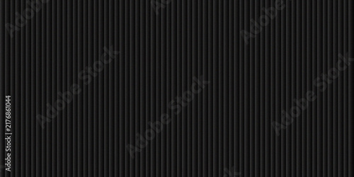 Dark vertical line texture with deep black tones. Fine stripes create a sleek abstract background. Minimal design suits wallpaper, branding, and graphic projects. 