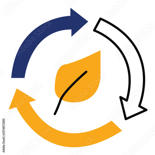 Circular Economy Vector Icon For Sustainable Resource Management