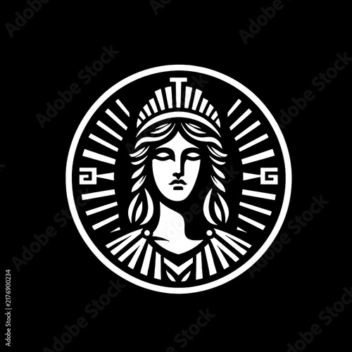 vector image of a women warrior