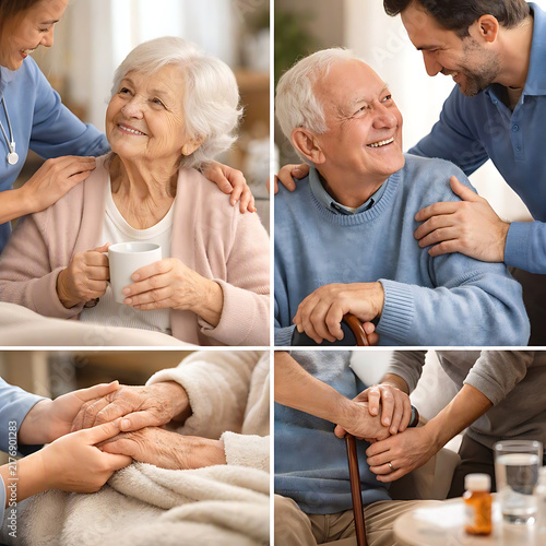 Elderly Couple Care and Family Support – Compassionate Senior Assistance Concept