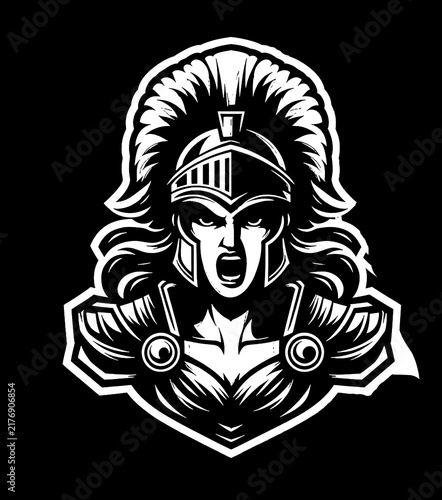 vector image of a women warrior