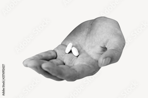 Fotografía Medicine tablets on patient's hand