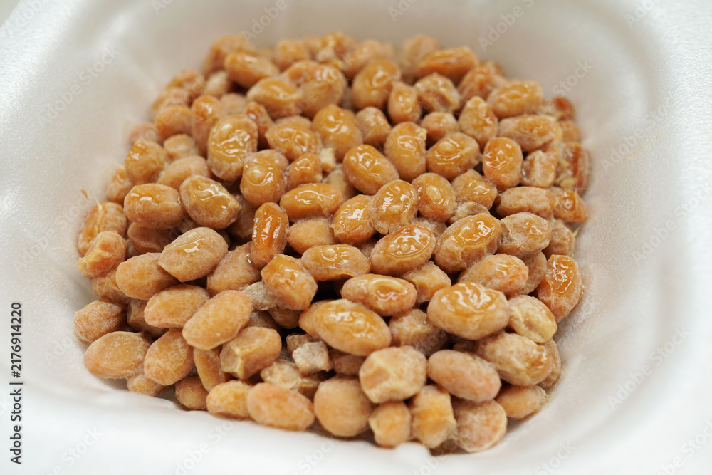 Fototapeta premium Close Up of Traditional Japanese Fermented Natto