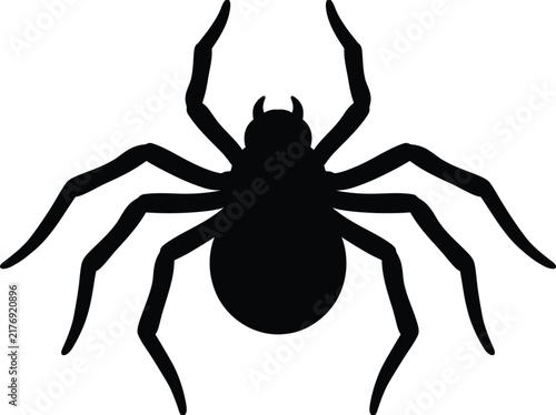 Foto Spider silhouette vector. Halloween spider vector icon