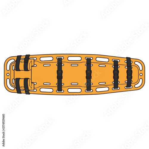 Foto Backboard Stretcher for Emergency Medical Patient Transport and Injury Immobiliz